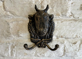 small horse head coat rack